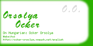 orsolya ocker business card